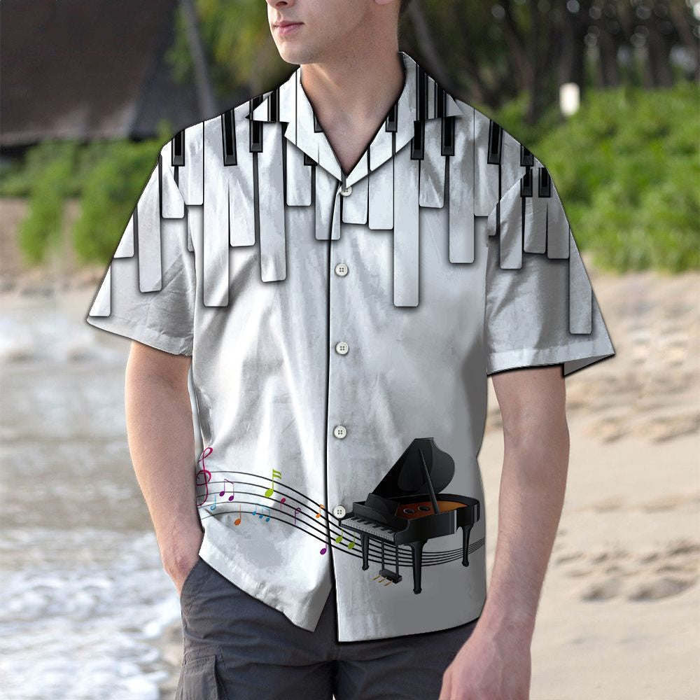 Hawaiian Shirt Piano Keyboard For Men Women