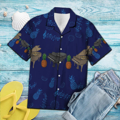 Hawaiian Shirt Piano Pineapple For Men Women