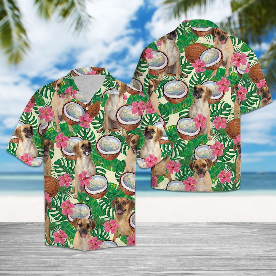 Hawaiian Shirt Puggle Tropical Coconut For Men Women