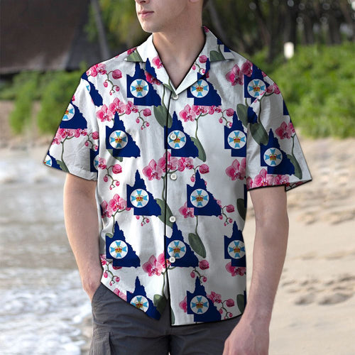 Hawaiian Shirt Queensland Dendrobium Phalaenopsis For Men Women