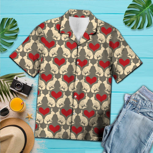 Hawaiian Shirt Rabbit Heart For Men Women