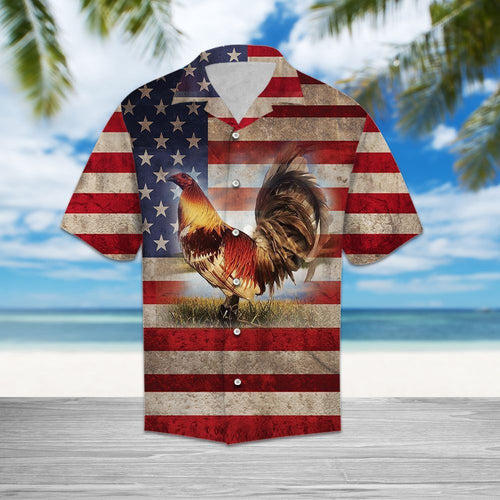 Hawaiian Shirt Rooster Usa For Women Men