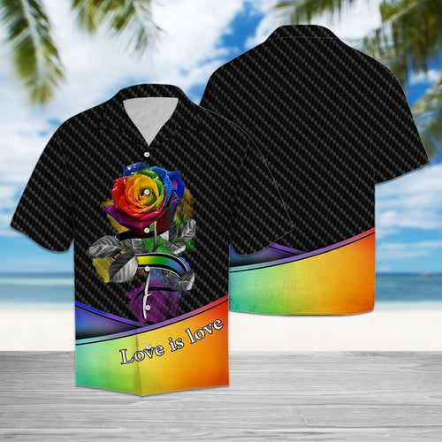 Hawaiian Shirt Rose Lgbt For Women Men