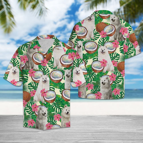 Hawaiian Shirt Samoyed Tropical Coconut For Men Women