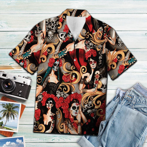 Hawaiian Shirt Sexy Girls Day Of The Dead For Men Women