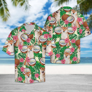 Hawaiian Shirt Shiba Inu Tropical Coconut For Men Women