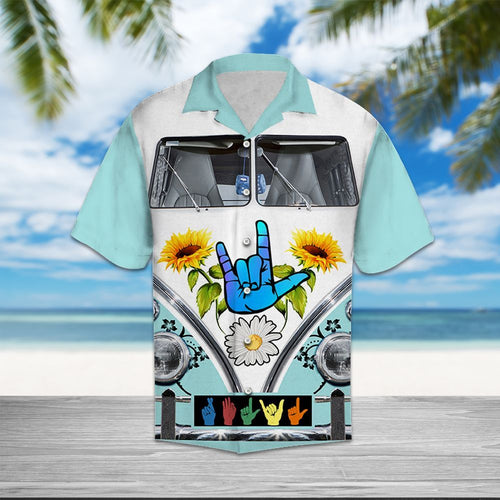 Hawaiian Shirt Sign Language Vans For Men Women