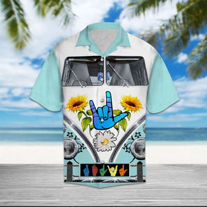 Hawaiian Shirt Sign Language Vans For Men Women
