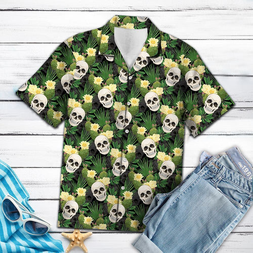 Hawaiian Shirt Skull Cactus Tropical For Men Women