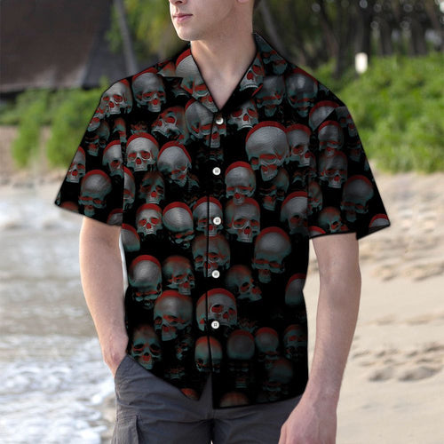 Hawaiian Shirt Skull Illusion For Men Women