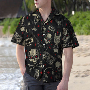 Hawaiian Shirt Skull Rock Band For Men Women