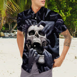 Hawaiian Shirt Skull Smoke For Women Men