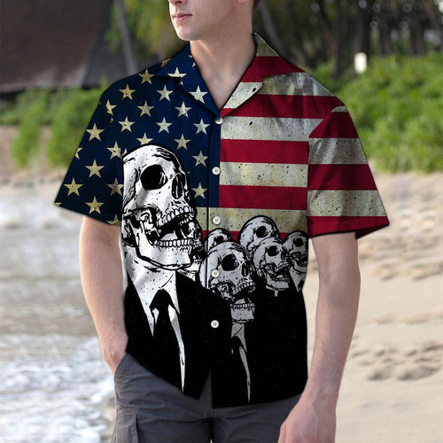 Hawaiian Shirt Skull Usa For Women Men