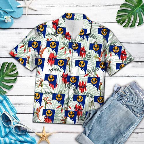 Hawaiian Shirt South Australia Sturt Desert Pea Care For Men Women