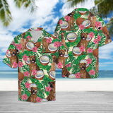 Hawaiian Shirt Staffordshire Bull Terrier Tropical Coconut For Men Women