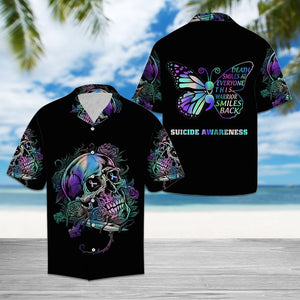 Hawaiian Shirt Suicide Prevention Awareness For Women Men