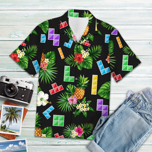 Hawaiian Shirt Tetris Game Tropical For Men Women