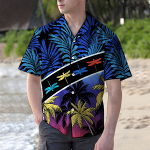 Hawaiian Shirt Vacation Tropical Coconut Palm Dragonfly For Men Women