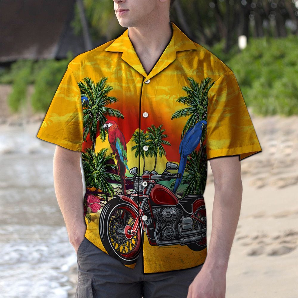 Hawaiian Shirt Vintage Motorcycle For Men Women