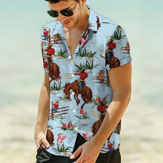 Hawaiian Shirt Women Men Awesome Cowboy