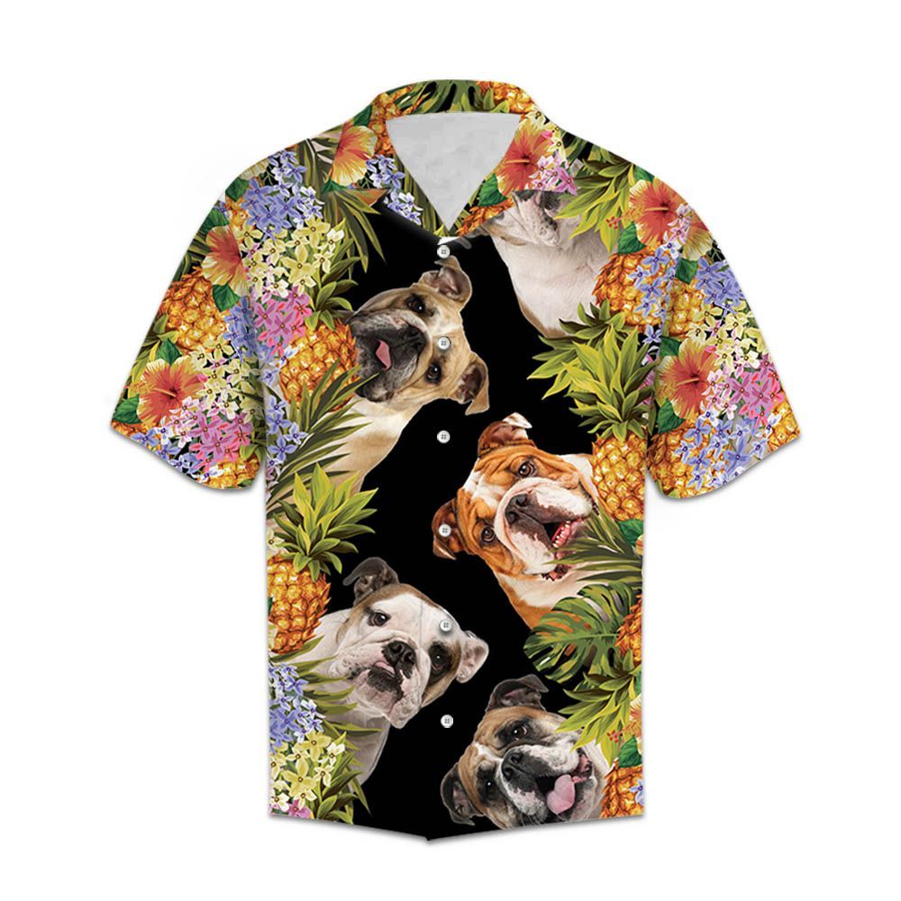 Hawaiian Shirt Women Men Aloha Bulldog