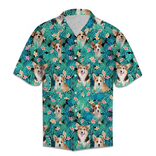 Hawaiian Shirt Women Men Pembroke Welsh Corgi Tropical