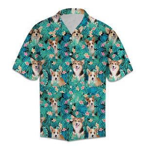 Hawaiian Shirt Women Men Pembroke Welsh Corgi Tropical