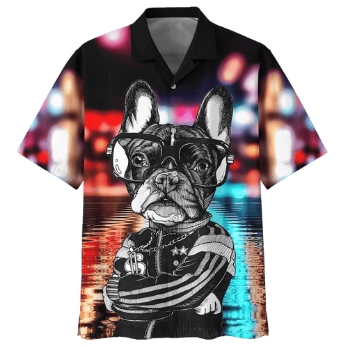 Hip Hop French Bulldog Hawaiian Shirt For Men Women