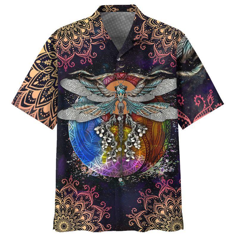 Hippie Dragonfly Hawaiian Shirt For Men Women