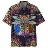 Hippie Dragonfly Hawaiian Shirt For Men Women