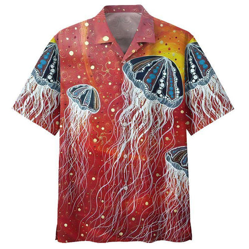 Hippie Jelly Fish Hawaiian Shirt For Men Women