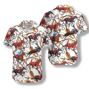 Horse Racing Hawaiian Shirt For Men Women