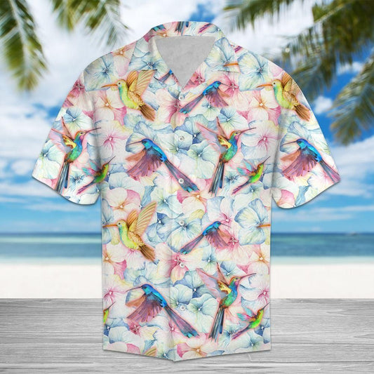Hummingbird Floral Colorful Nice Design Hawaiian Shirt For Men Women