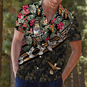 Hummingbird Floral Multicolor Unique Design Hawaiian Shirt For Men Women