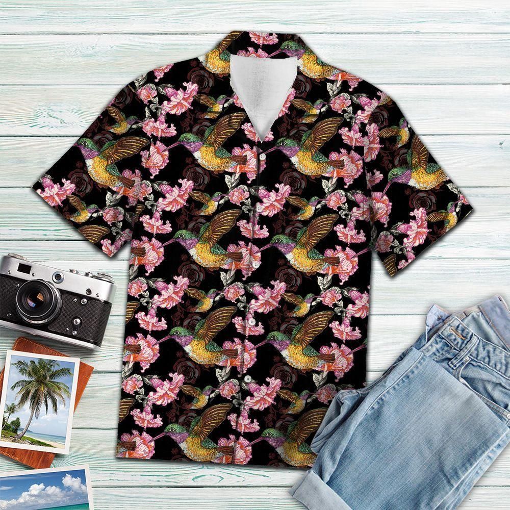 Hummingbird Flower Multicolor Unique Design Hawaiian Shirt For Men Women