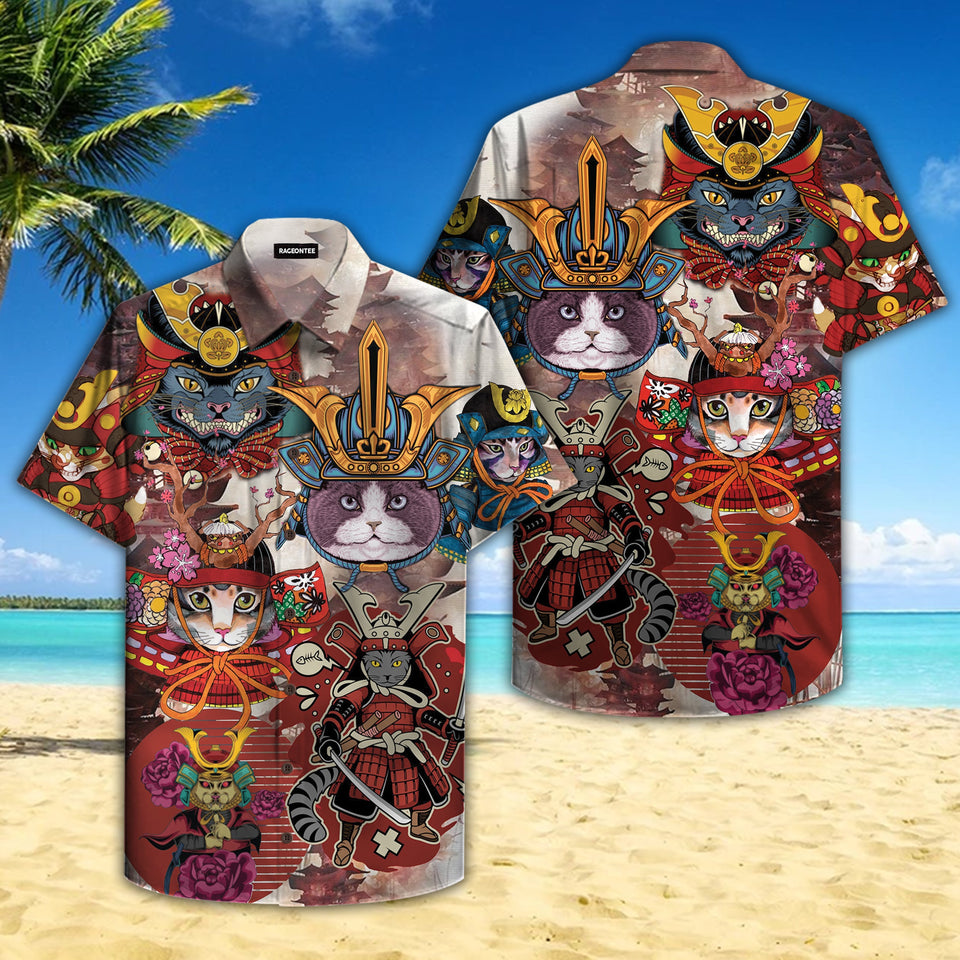 I Am A Samurai Cat Hawaiian Shirt For Men Women