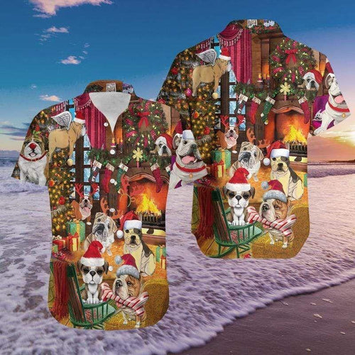 I Love Dog Merry Chirstmas Hawaiian Shirt For Men Women