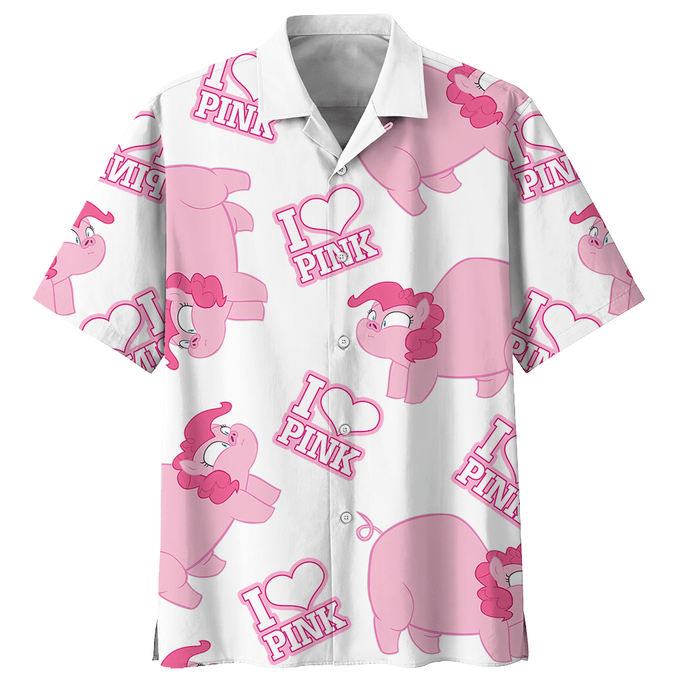 I Love Pink Pig Hawaiian Shirt For Men Women