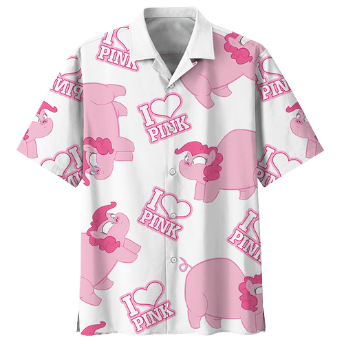 I Love Pink Pig Hawaiian Shirt For Men Women