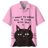 I Want To Spend All Of Lives With You Cat Hawaiian Shirt For Men Women