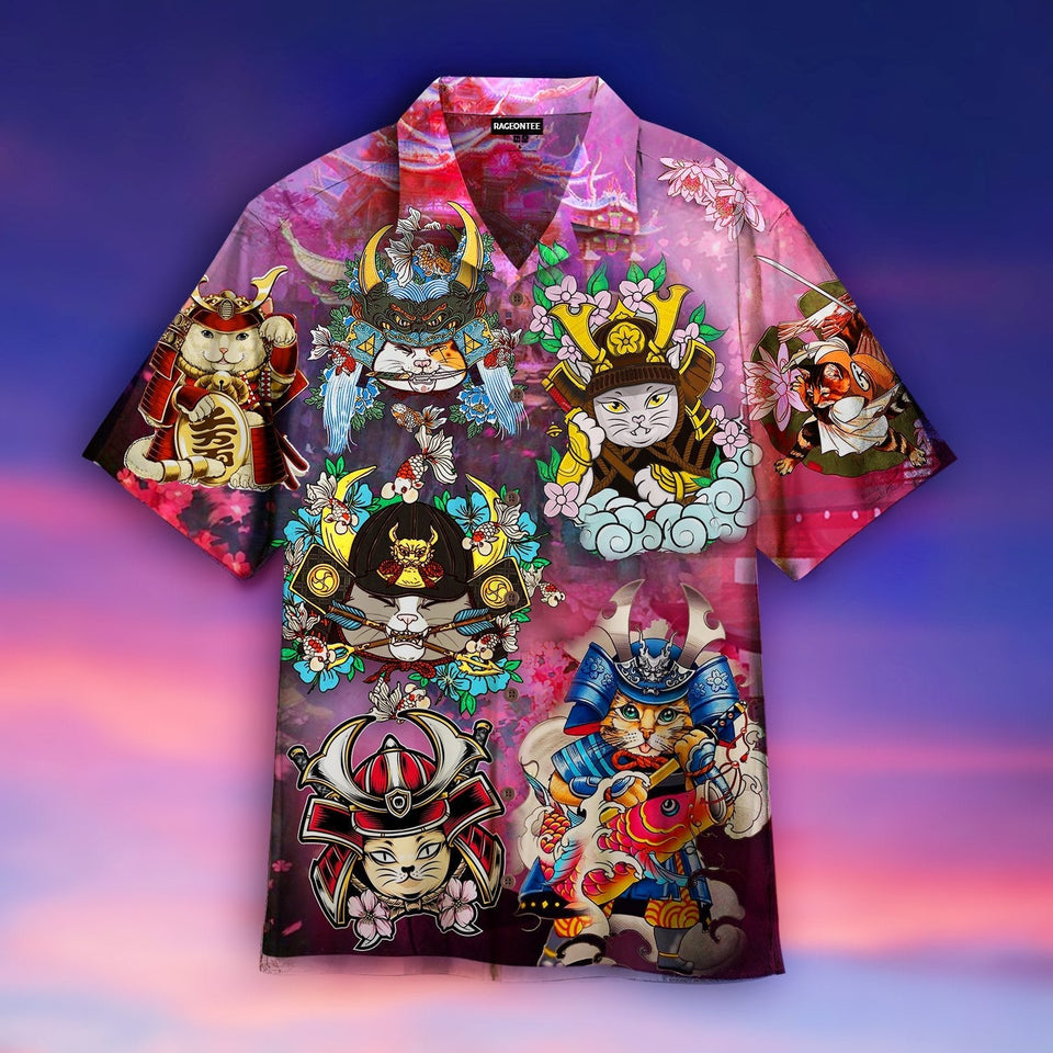 I Will Become A Samurai Cats Hawaiian Shirt For Men Women