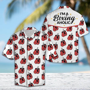 Im A Boxing Aholic Red Unique Design Hawaiian Shirt For Men Women