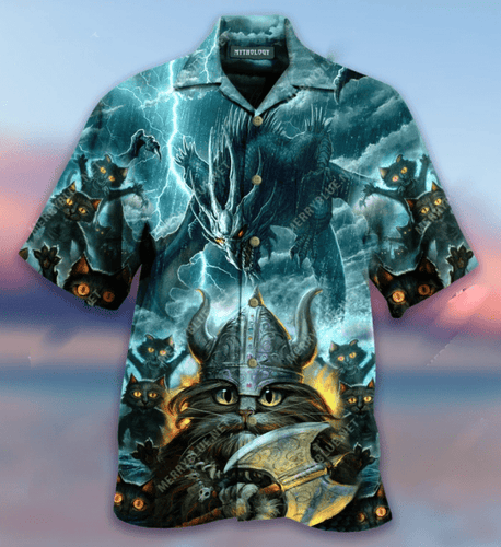 In Valhalla Cats See You Hawaiian Aloha Shirt For Men Women