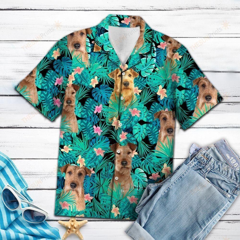 Irish Terrier Tropical Green Best Design Hawaiian Shirt For Men Women