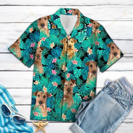 Irish Terrier Tropical Green Best Design Hawaiian Shirt For Men Women