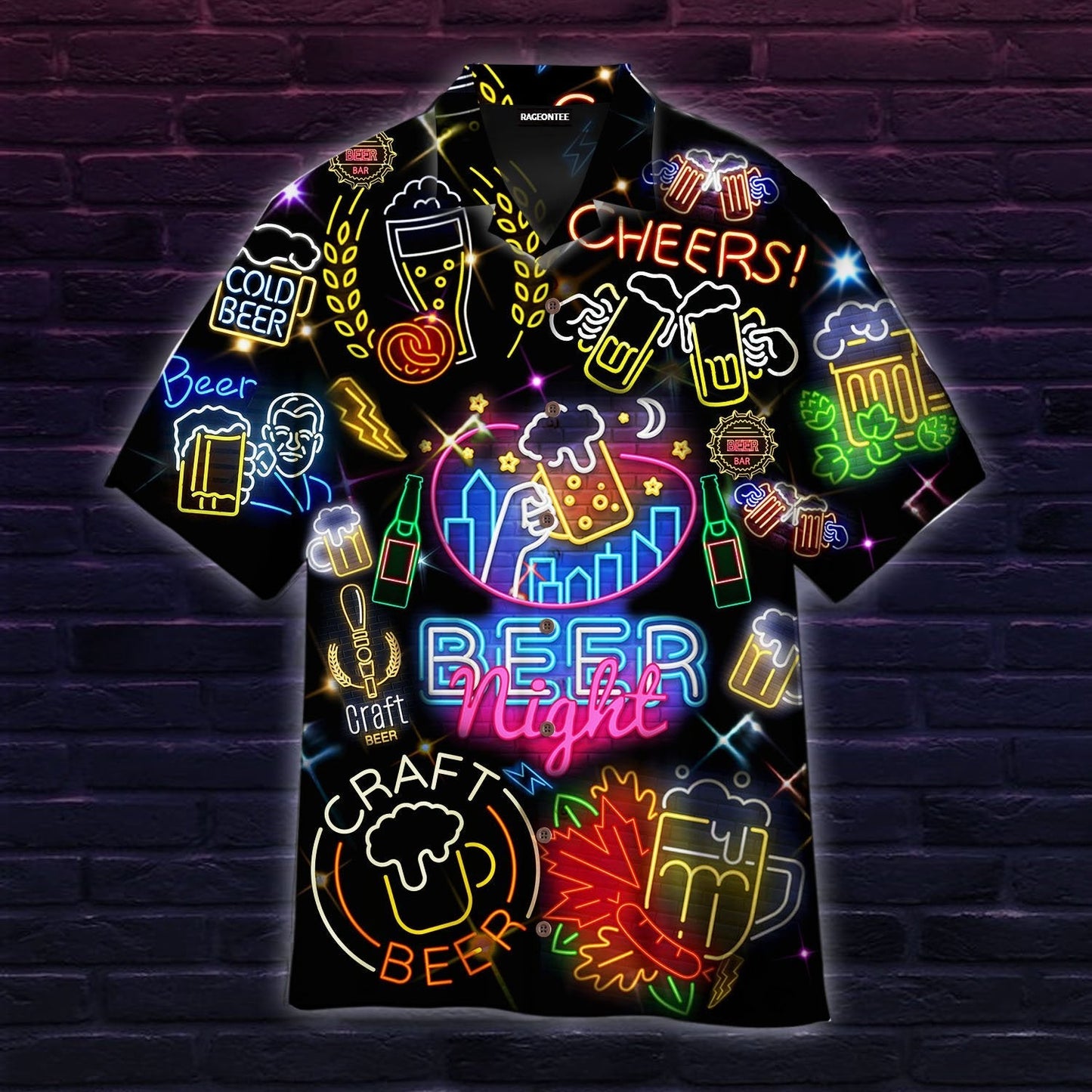 Its Beer Night Neon Hawaiian Shirt For Men Women