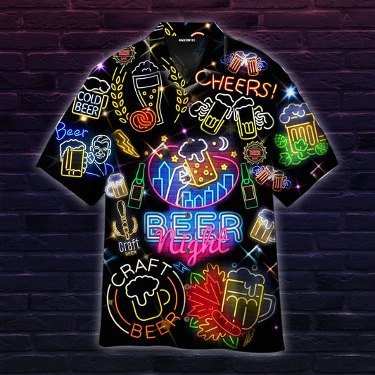 Its Beer Night Neon Hawaiian Shirt For Men Women