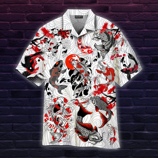 Japan Koi Fish Hawaiian Shirt For Men Women