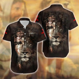 Jesus Lion Gray Nice Design Hawaiian Shirt For Men Women