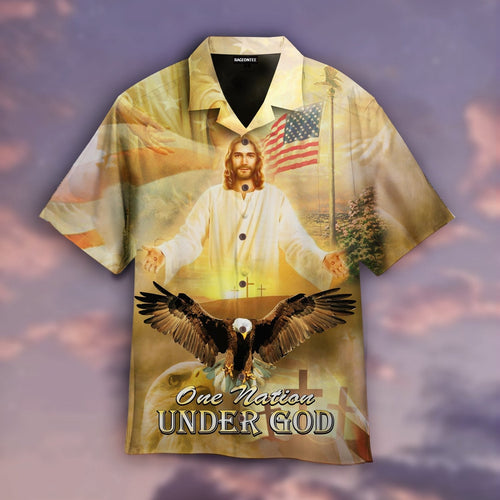 Jesus Bless American One Nation Under God Hawaiian Shirt For Men Women